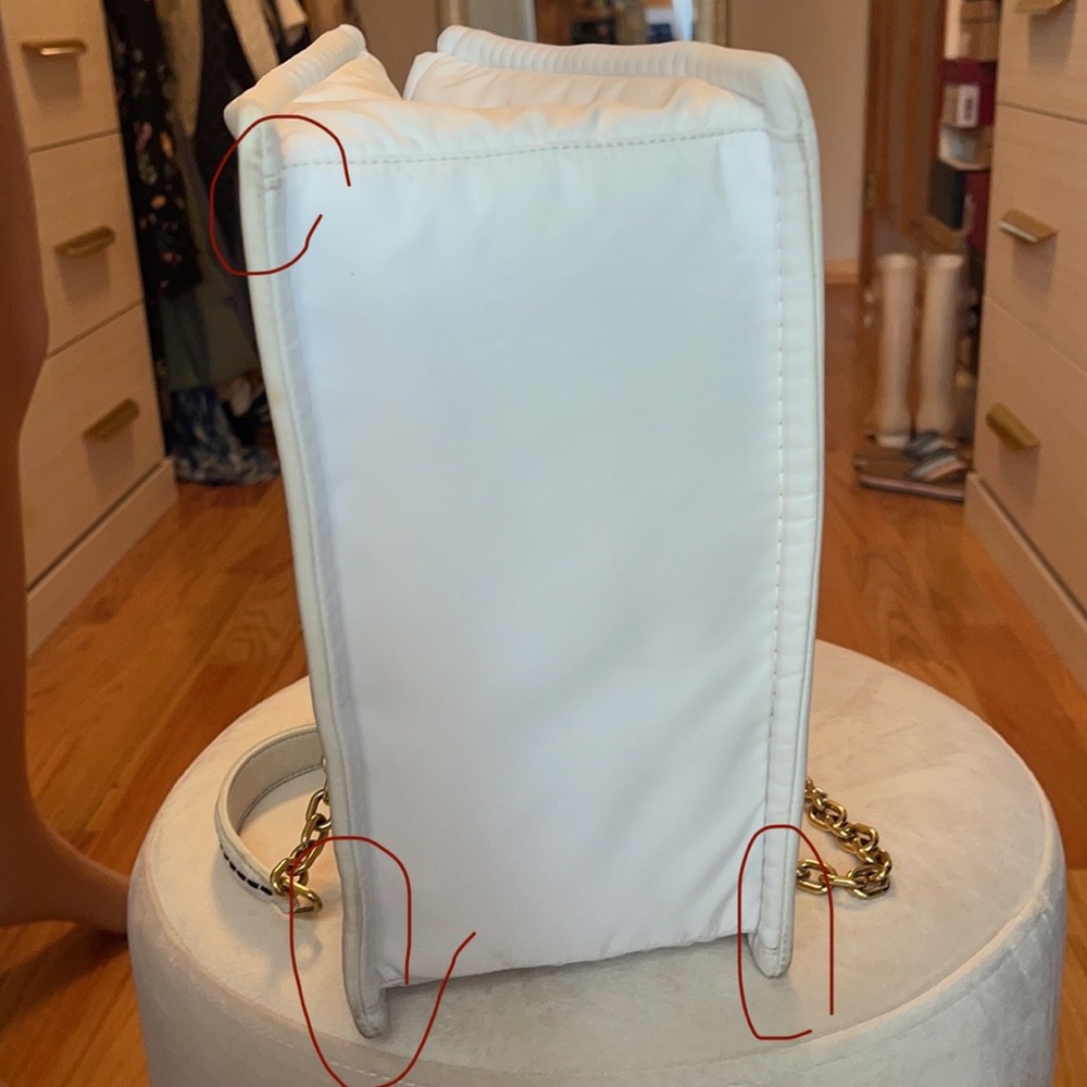 Prada Tessuto Chain White Nylon Tote - Picture 13 of 16